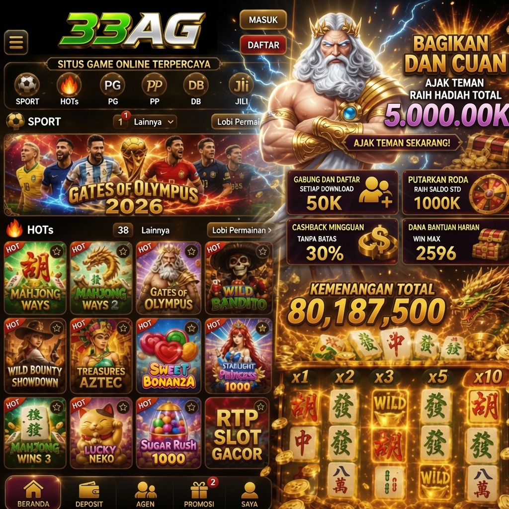 33AG - Game Slot Online dengan Beragam Tema dan Fitur Bonus